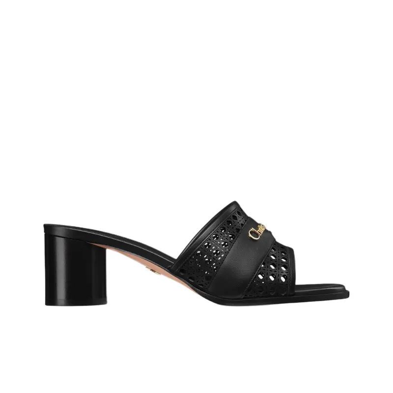 DIOR D Lane Slide Slippers 5.5cm Women's Black-1