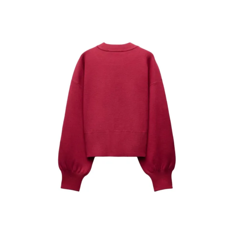 ZARA Valentine's Day Collection Knitwear Women's Red-1