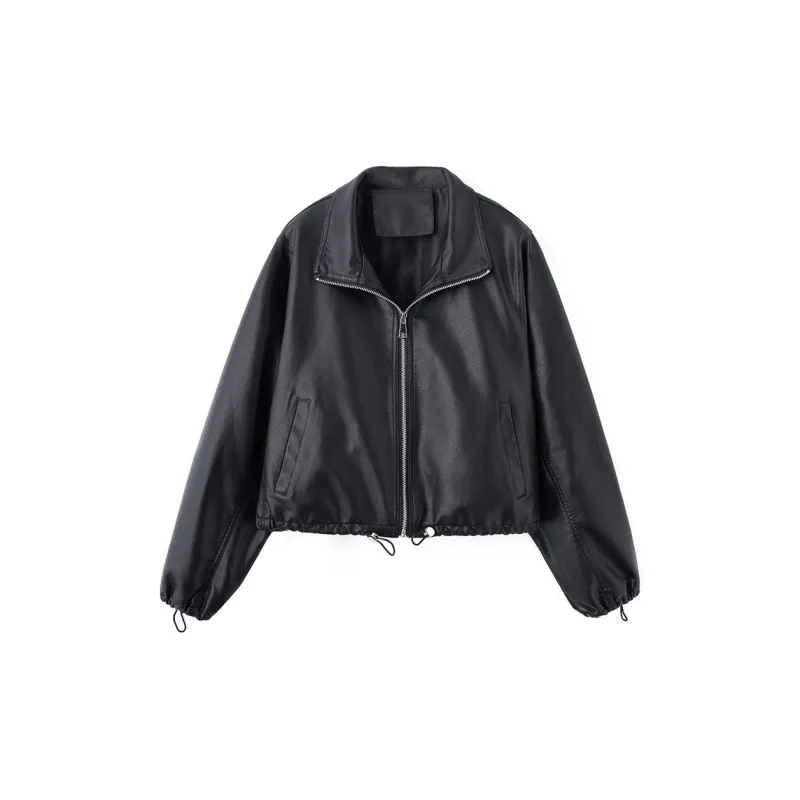 Yi Mengyuan Leather Jacket Women's-0