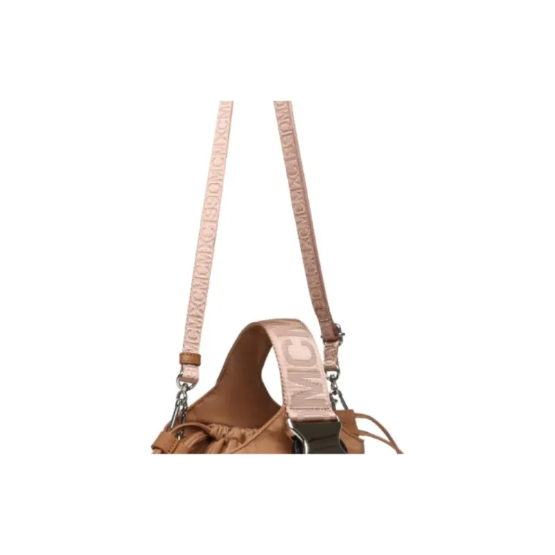 STEVE MADDEN Fabric Bucket Bags Shoulder Bag Crossbody Bag Handbag Medium Size Unisex Camel-5
