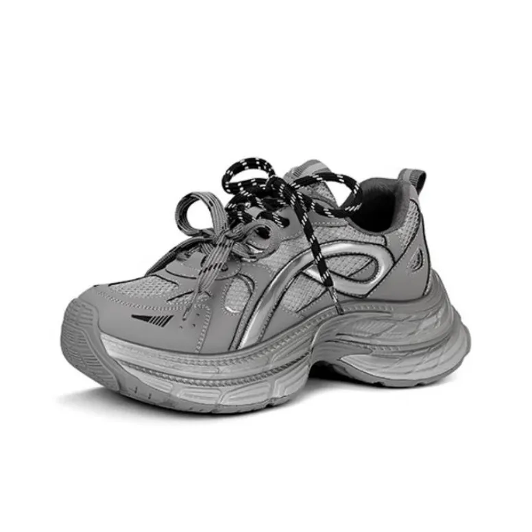 JESSICA SOPHIA Cushioning Height Increasing Low-Top Chunky Sneakers Women's-0