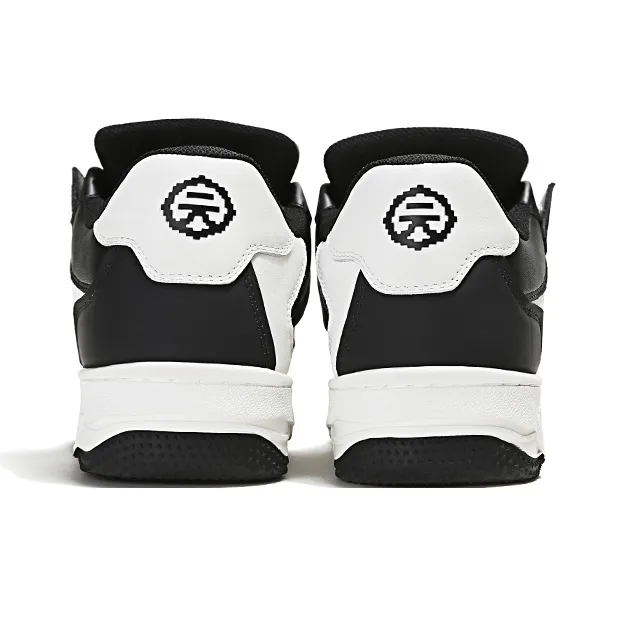 YJ x MKADC Height Increasing Anti-Slip And Wear-Resistant Low-Top Skateboard Shoes Unisex Black White-4
