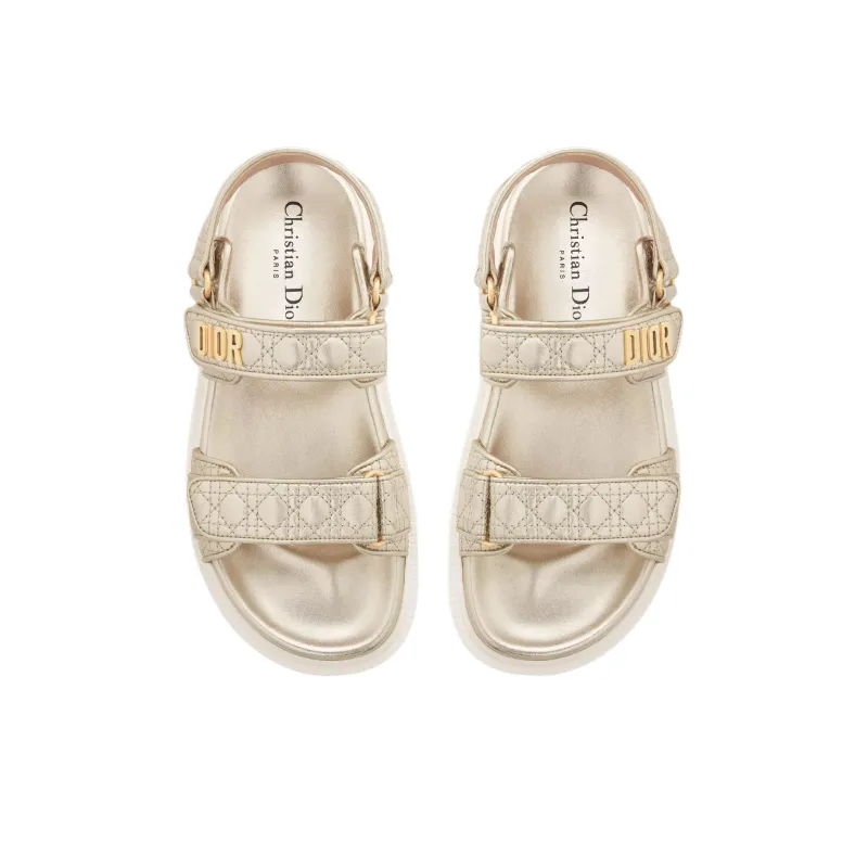 DIOR DiorAct Strap Sandals Women's Gold-2