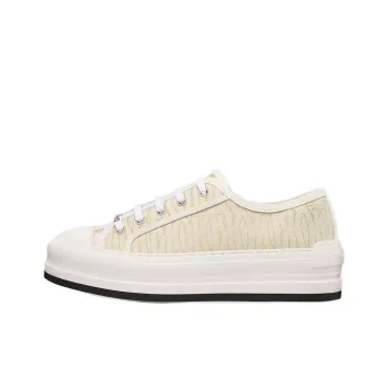 DIOR Walk'n'Dior Low Top Canvas Shoes Women's Gold