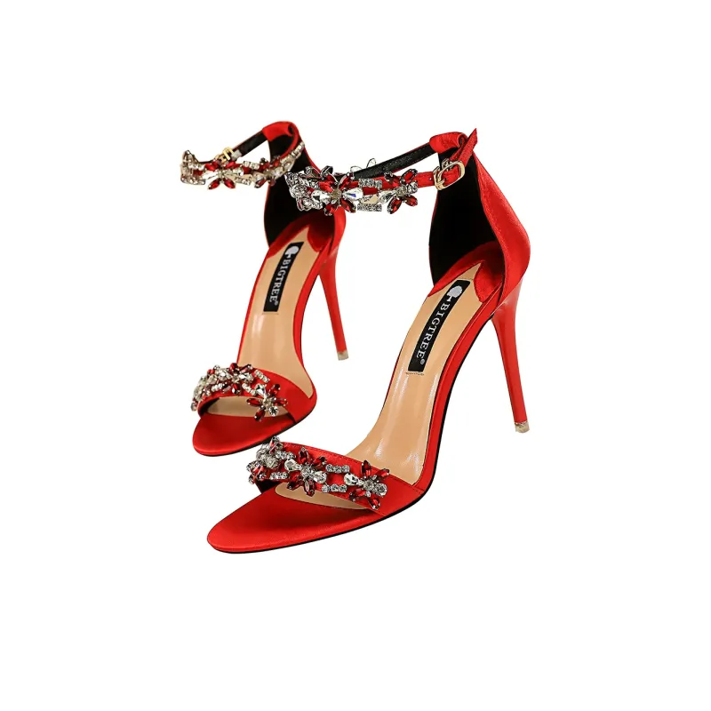 QITUMAUL One Strap Sandals Women's-14