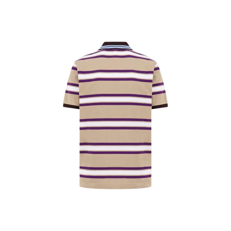 GUCCI Striped Jersey Polo Top-1
