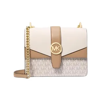 MICHAEL KORS Cow Leather Shoulder Bag, Crossbody Bag Small Size Women's Vanilla White