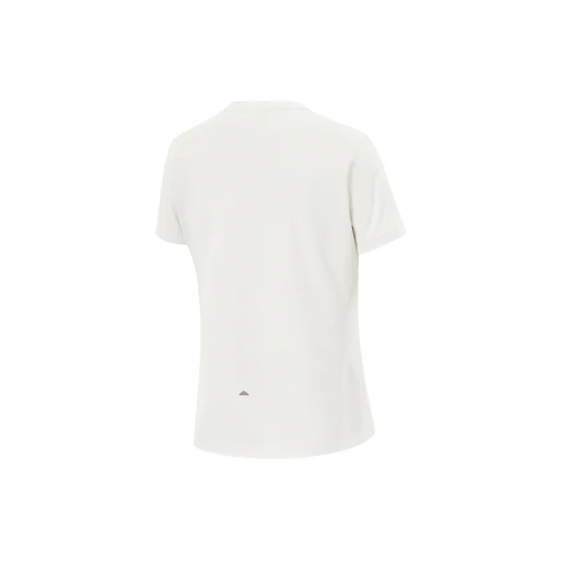 LiNing Running Collection T-Shirt Women's Champagne White-1