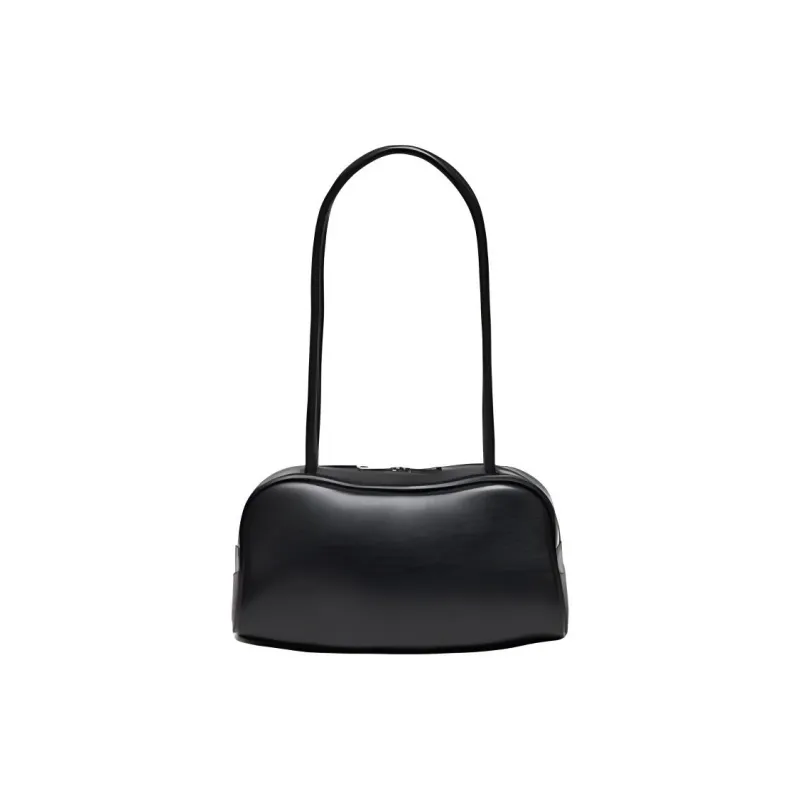 LACOSTE Cow Leather Handbag, Shoulder Bag Women's Black-2