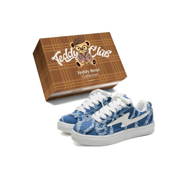Teddy Bear Collection Coverage Slip Resistant And Abrasion Resistant Low Top Skateboard Shoes Unisex-0