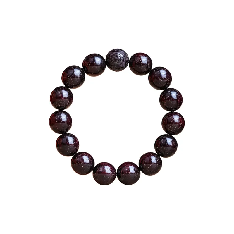 GUMUJIANG Pterocarpus Beaded Bracelet Plain Band Unisex-0