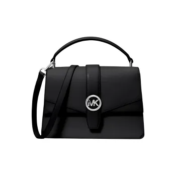 MICHAEL KORS Cow Leather Handbag Medium Size Women's Black
