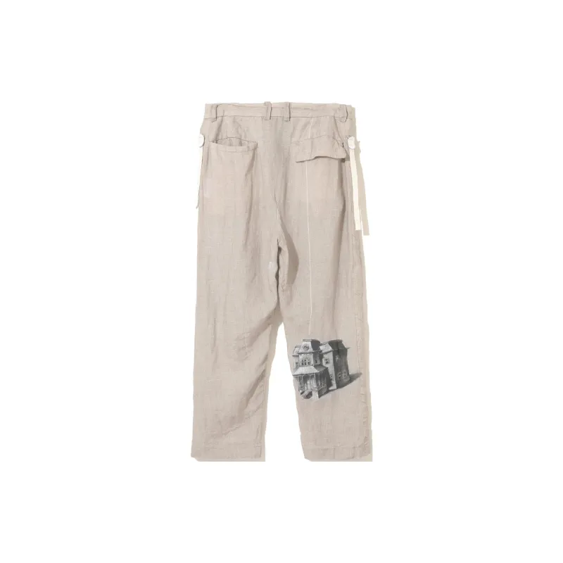 Undercoverism Printed Linen Trousers-1