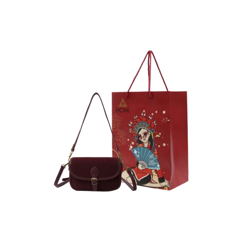 HCXK Suede Crossbody Handbag, Shoulder Bag Women's Blue/Coffee-4