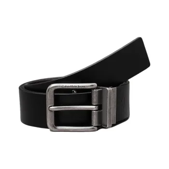 CALVIN KLEIN Leather, Metal Leather Belts Men's Black 4CM