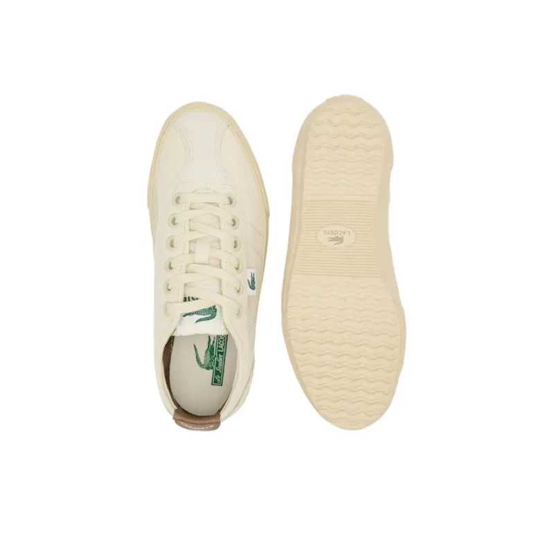 LACOSTE Low Top Canvas Shoes Women's Light Brown-3