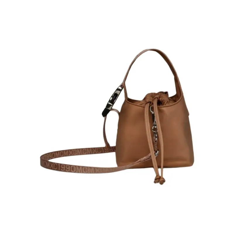 STEVE MADDEN Fabric Bucket Bags Shoulder Bag Crossbody Bag Handbag Medium Size Unisex Camel-2