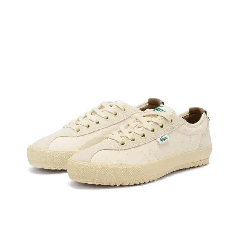 LACOSTE Low Top Canvas Shoes Women's Light Brown-1