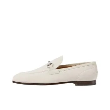 GUCCI Jordaan Loafers Men's Light Gray