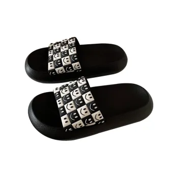 Thin Strips Slippers Unisex, Black