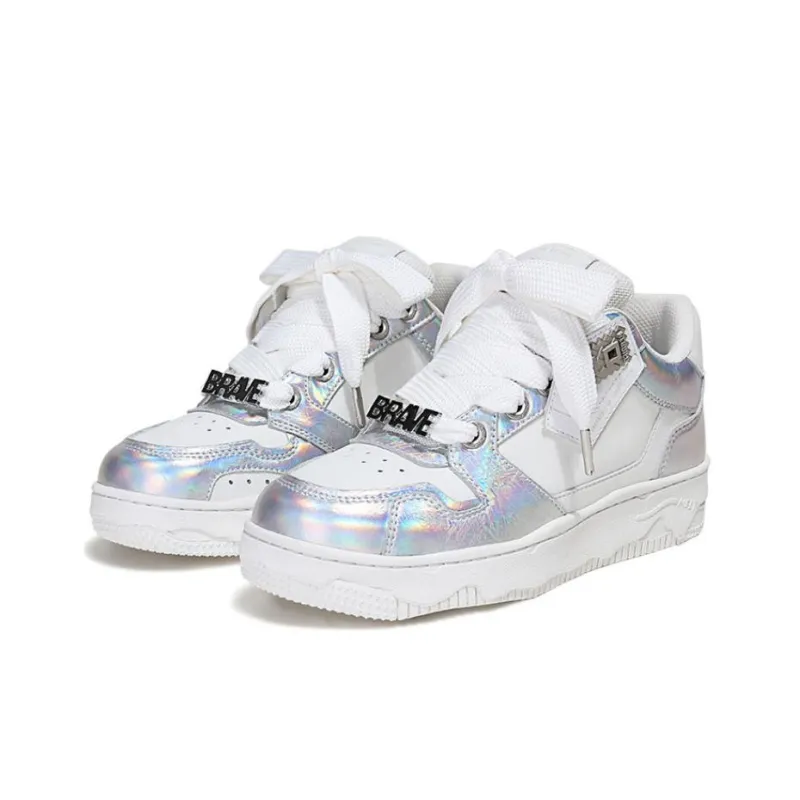 YJ x MKADC Height Increasing Anti-Slip And Wear-Resistant Low-Top Skateboard Shoes Unisex Laser-2