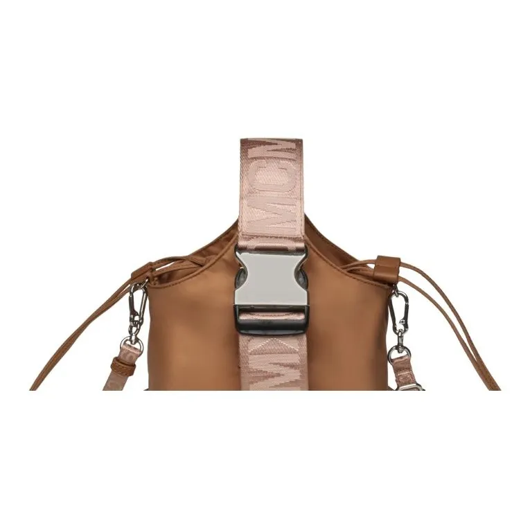 STEVE MADDEN Fabric Bucket Bags Shoulder Bag Crossbody Bag Handbag Medium Size Unisex Camel-4