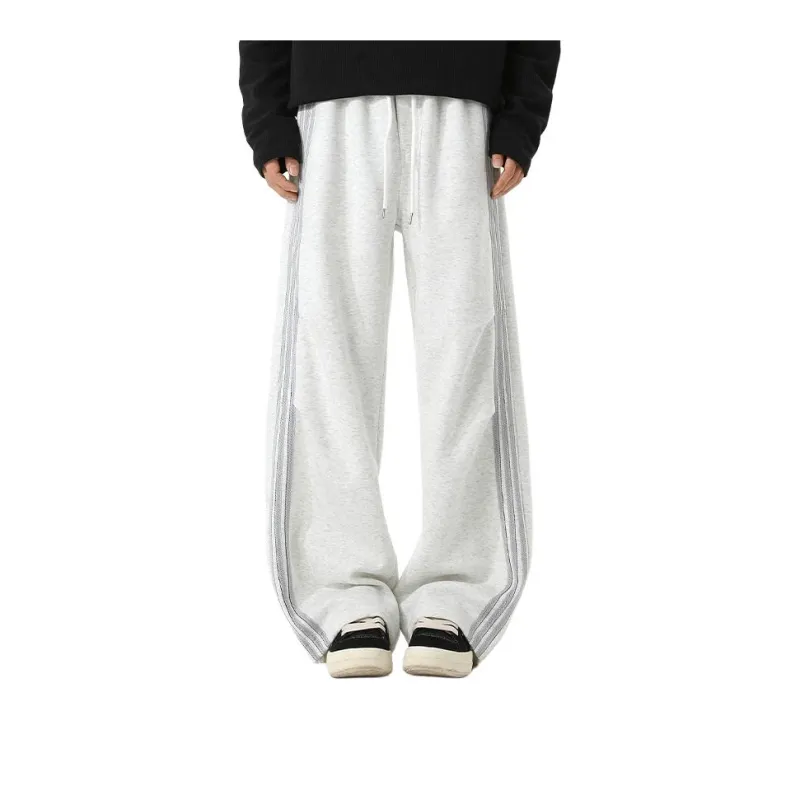 WOOD SOON Japanese Style Trendy 3 Stripes Sports Pants Unisex-0