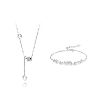 KUMET Sterling Silver Necklaces Women's Couple Bestie Same Style