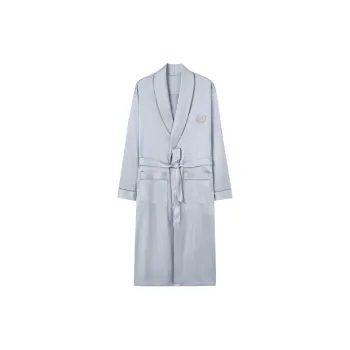 Huggy Kissy Pajama Robe Men's Light Gray