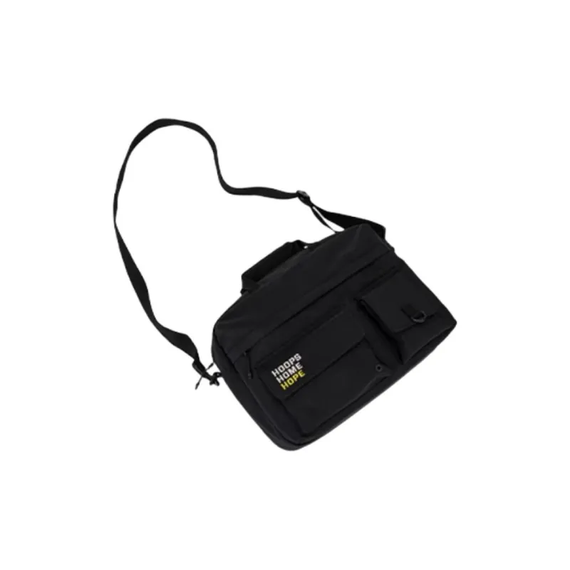 XTEP Fabric One Shoulder Handbag Unisex Black-3
