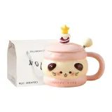 Pink Kitten & Yellow Ball Spoon[Gift Box Set]