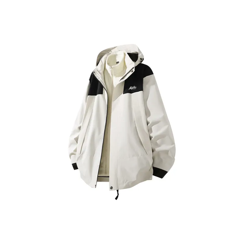 Kepu Waterproof And Windproof To Keep Warm Windbreaker Jacket Unisex Black-9