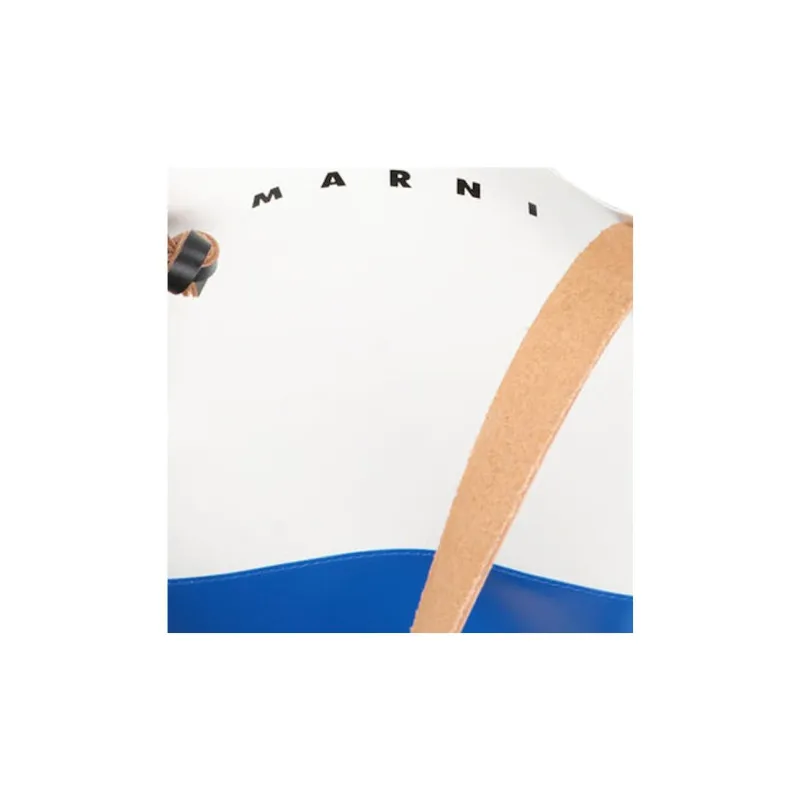 MARNI Tribeca Polyester Tote Bag Shopping Bag Shoulder Bag Handbag Regular Men's White/Blue-3