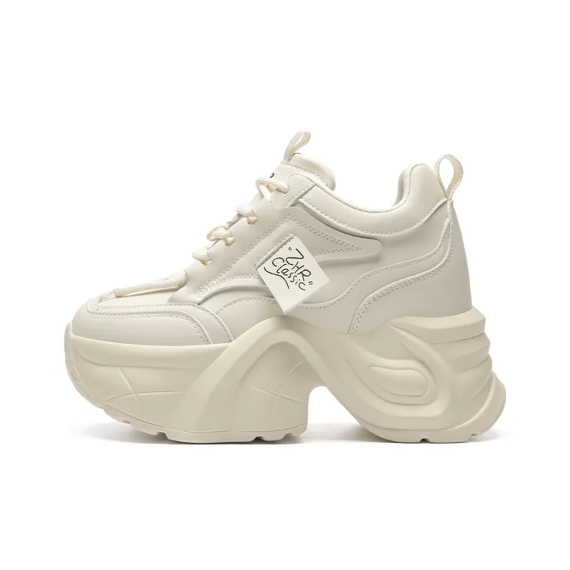 ZHR Height Increasing Shoes Wear-resistant And Lightweight Low-Top Chunky Sneakers Women's-0