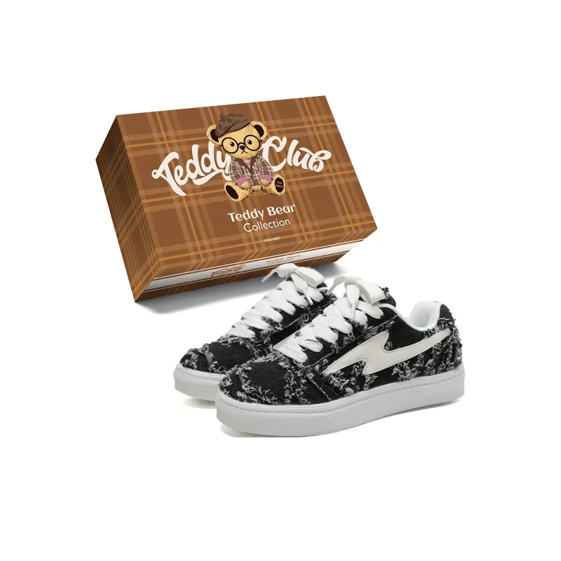 Teddy Bear Collection Coverage Slip Resistant And Abrasion Resistant Low Top Skateboard Shoes Unisex-6