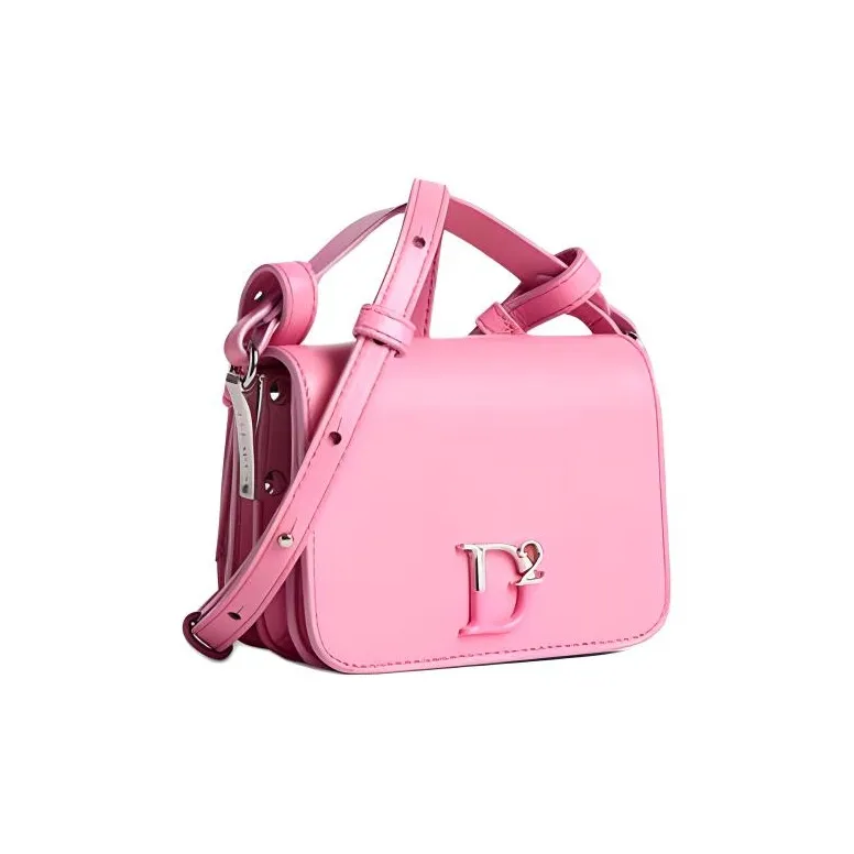 DSQUARED 2 Leather Portable Crossbody Bag Shoulder Bag Women's Pink-1