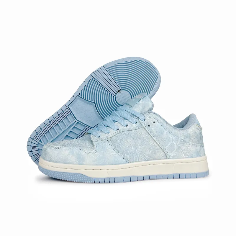 Rongchuan Anti-Slip And Wear-Resistant Lightweight Low-Top Skateboard Shoes Unisex Blue-4