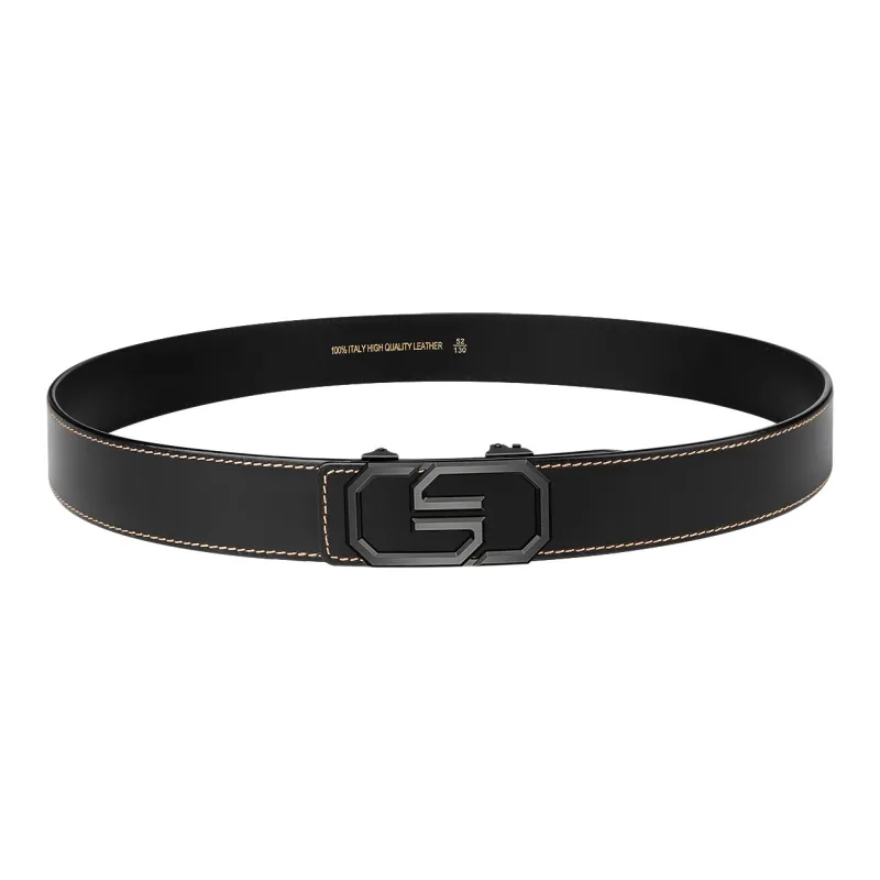 CATELLES Cowhide Stainless Steel Leather Belts Men's 3.5cm-4
