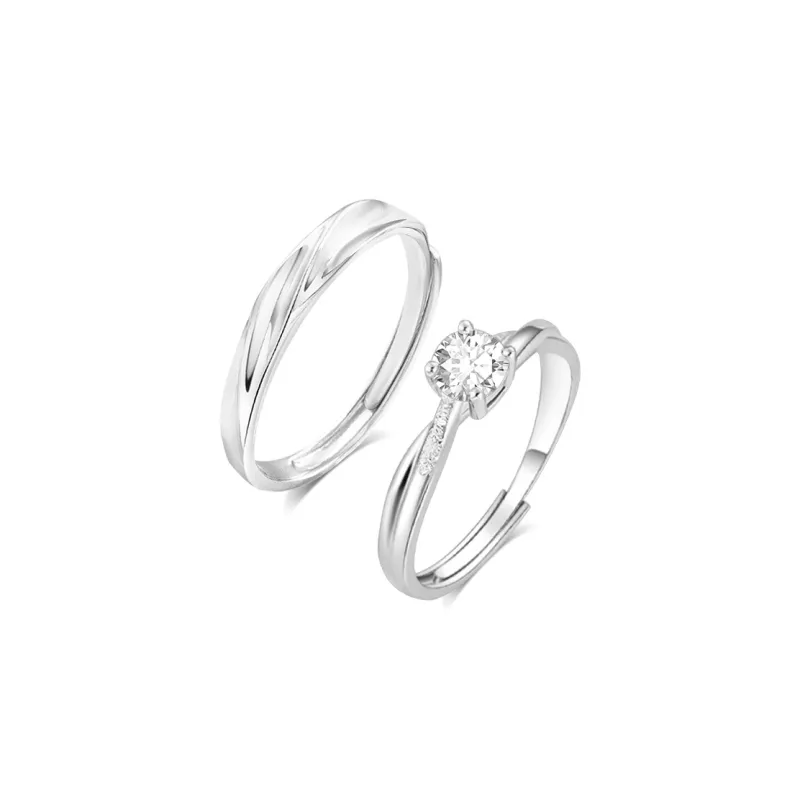 BLANK IN BLANK Sterling Silver Rings Unisex-0