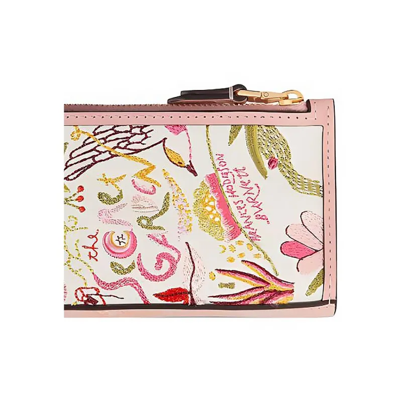 Kate Spade Storyteller Cow Leather Card Holder Wallet Women's Pink-4