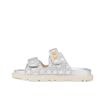 DIOR DiorAct Slip Resistant Slide Slippers Women's Silver