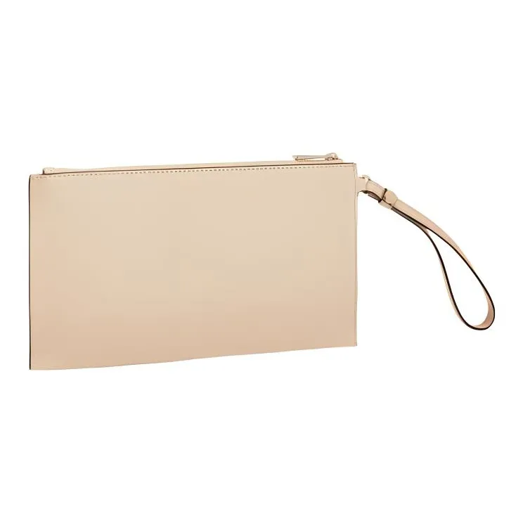 Furla Leather Envelope Bag Clutches Women's Light Pink-2