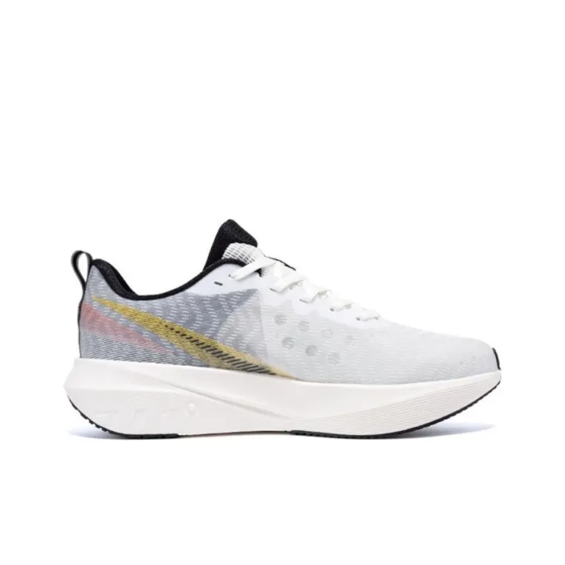 361° Wear-Resistant Rebound Breathable Low-Top Sprint Running Shoes Men's White Black Yellow-1