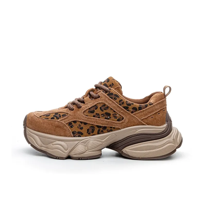 Ruomini Slip Resistant, Abrasion Resistant, Lightweight, Height Increasing Low Top Chunky Sneakers Women's-3