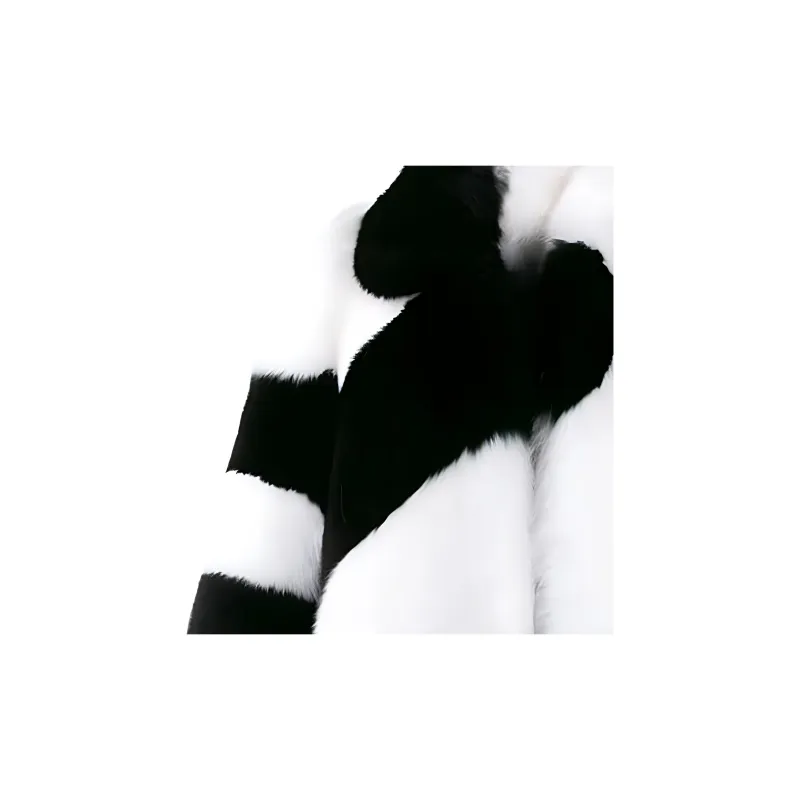 SAINT LAURENT Coats Women's Black White-4