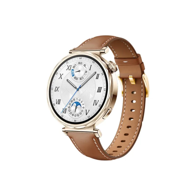 PULAISI Huawei Compatibility Watch Band 220mm Cowhide Leather Material-3