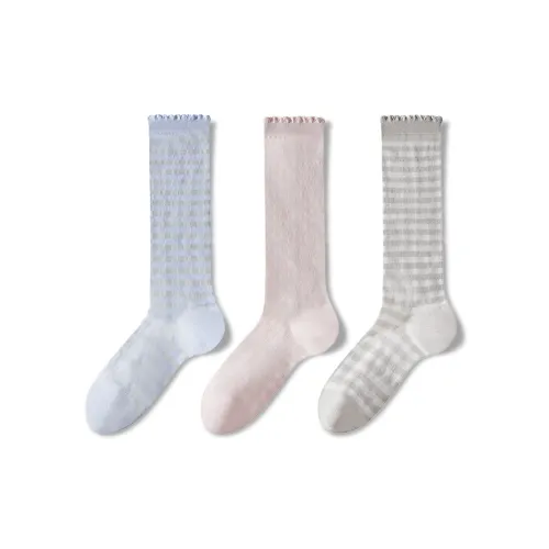 JIAZINI Knee High Socks Women's Combo Set