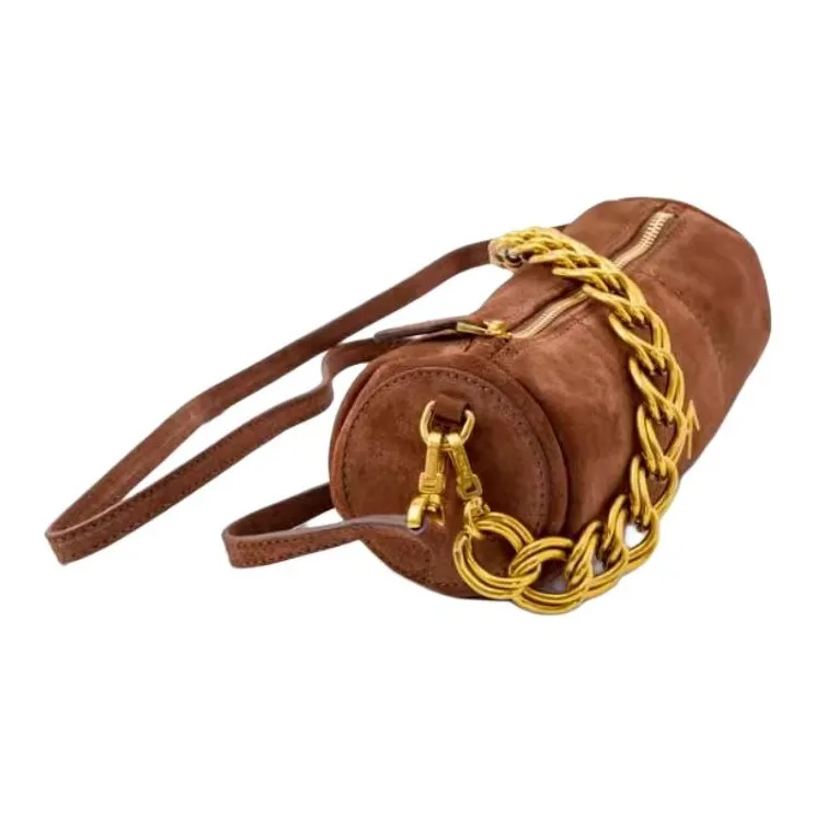 Manu Atelier Cow Leather Shoulder Bag Medium Size Women's Dark Brown-3