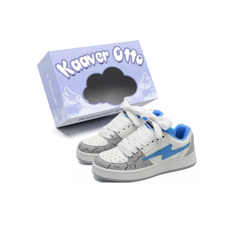 KAAVER OTTO Skateboard Shoes Unisex Low Top White-0