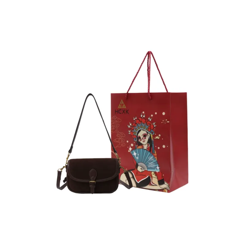 HCXK Suede Crossbody Handbag, Shoulder Bag Women's Blue/Coffee-0